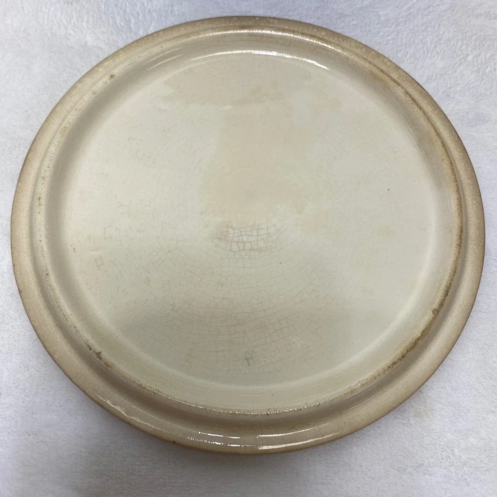 VTG Universal Potteries Cobalt Blue Cream Refrigerator Dish with‎ Lid